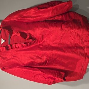 Crown & Ivy Red Plus Blouse